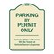 Signmission Designer Series-Parking By Permit Vehicles Without Permits Will Be Towed, 24" x 18", TG-1824-9940 A-DES-TG-1824-9940 - alternate 1